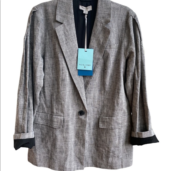 NWT Rachel Comey x Target Gray Chevron Oversized Tweed Blazer Size Small linen - Picture 7 of 12